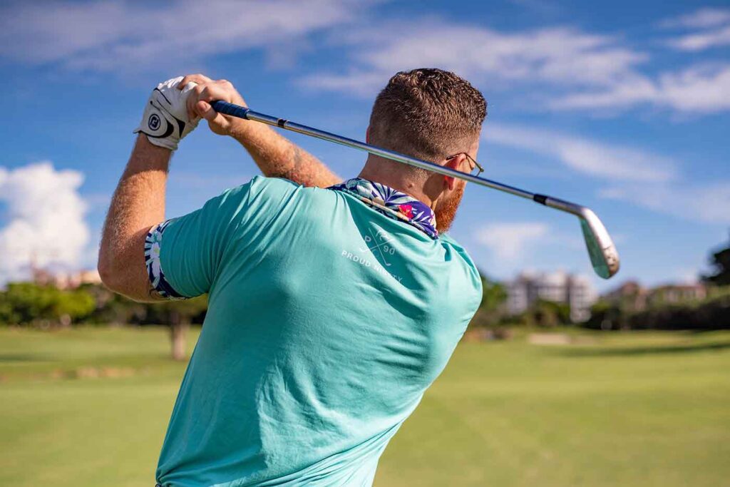 golfing back sports injury